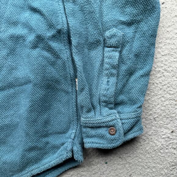 Fayettechill Local Dave Shacket Powdered Steel Mens Large Flannel Pockets Blue - Picture 8 of 11